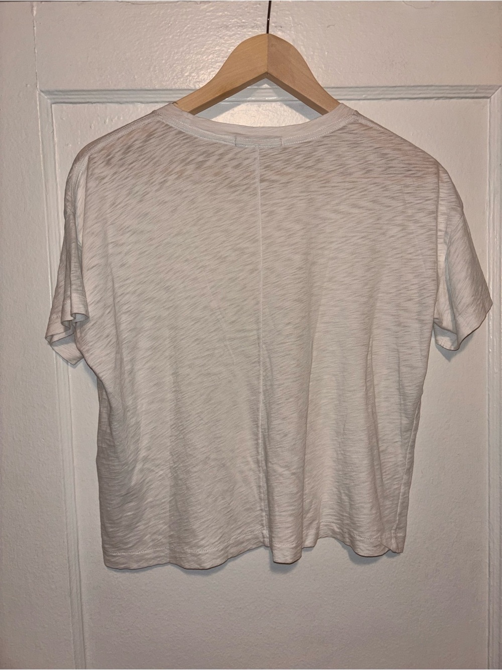 Rag & Bone Mini Slub Boyfriend Shirt White Cotton Crop XS Basic Casual Boxy - Picture 5 of 7